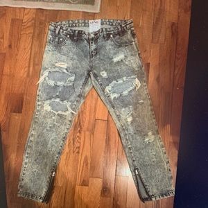 Trashed Free Birds Jeans